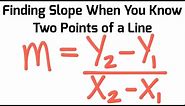 EQUATION FOR SLOPE OF TWO POINTS