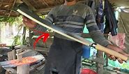 Turning the Rusty Chainsaw Bar Into a Super Sharp Sword Using a Few Simple Tools