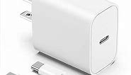 20W USB C Fast Charger for iPone 15 Pro max/15 Plus,iPad Pro 12.9,iPad Pro 11 inch 2021/2020/2018,iPad Air 5th/4th 10.9 inch,iPad Mini 6 Generation & PD Wall Charger with 6ft USB C to C Charging Cable