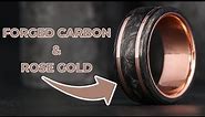 Making A Forged Carbon Fiber and Rose Gold Wedding Ring