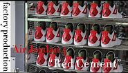 Factory Process of making the Air Jordan 4 Red Cement