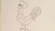 Comment dessiner un coq - Facile étape par étape