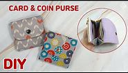 DIY SIMPLE CARD & COIN PURSE / Mini Wallet / easy sewing tutorial [Tendersmile Handmade]