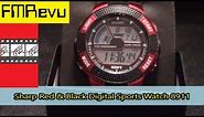 Sharp Red & Black Digital Sports Watch SHP8911 | Men's Fashion Watch Review