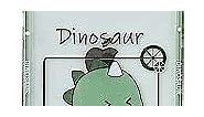 Caseative Cute Cartoon Dinosaur Clear Soft Compatible with iPhone Case (Green-1,iPhone 14 Pro Max)