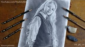 Drawing Luna Lovegood Evanna Lynch in the Harry Potter Movies