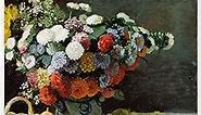 Claude Monet Canvas Wall Art - Still Life with Flowers and Fruit Print Poster - Famous Artwork Fine Art Oil Painting Reproductions for Living Room Home Decor - Monet Poster Vintage Pictures Unframed