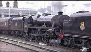 LMS Steam Loco's, 44871 + 45407 Stanier Black 5's, Double Headed Departure at Sheffield