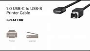 USB-C At A Glance: 2.0 USB-C to USB-B Printer Cable by Belkin