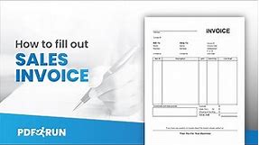 How to Fill Out Sales Invoice Online | PDFRun