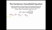 Henderson-Hasselbalch Equation
