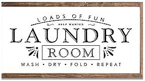 Laundry Signs for Home Decor Loads of Fun Laundry Room Wooden Sign