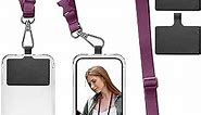ROCONTRIP Phone Lanyard Universal Crossbody Cell Phone Strap Multifuctional Nylon Patch Adjustable Neck Strap for Women Men Travel Shopping Walking(Purple)