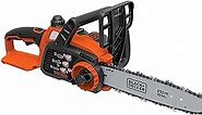 BLACK+DECKER 20V MAX Cordless Chainsaw Kit, 10 inch, Battery and Charger Included (LCS1020)