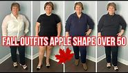 7 Cute Fall Outfits for Plus Size Women Over 50 With An Apple Body Shape + Vivaia Boots