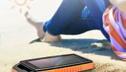 Charge anytime under the sun with RAVPower 15000mAh solar charger power bank.