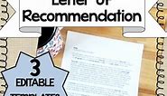 Student Teacher Letter of Recommendation! {Editable, from a cooperating teacher}