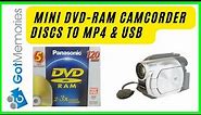Panasonic DVD-RAM Camcorder Discs to Digital USB MP4