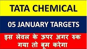 Tata Chemicals stock latest news I tata chemicals share analysis I 05 JANUARY FULLY ANALYSIS 🎯🎯🚀🚀