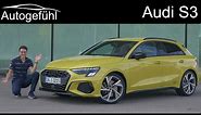 all-new Audi S3 Sportback FULL REVIEW 2021 A3 performance model - Autogefühl