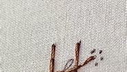 How to stitch letter H/floral monogram letter H