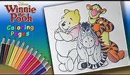 Winnie Pooh and his friends Coloring Pages for Kids. Winnie the Pooh Coloring Book