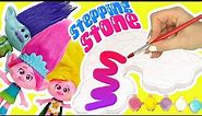 Trolls Band Together Movie DIY Stepping Stone Painting with Poppy, Branch, and Viva!