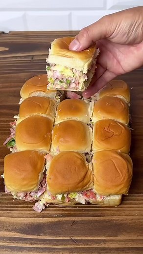 Chopped Italian sliders 🔥 Y’all went crazy over the chopped Italian sandwiches so I put them into sliders and they are just as good! For all the ingredients and step by step check out my website theninjacue.com . I have the recipe for both sandwich and slider versions!#choppedsandwich #italiansandwich #sliders | Ninjacue