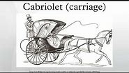 Cabriolet (carriage)