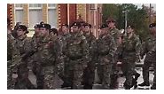 Torfaen - The Cwmbran Remembrance Parade moves off