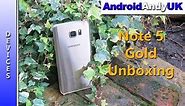 Samsung Galaxy Note 5 Gold Unboxing