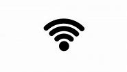 Simple Wi-fi icon animated on white background. Loop animation of Wi-Fi icon. Wireless internet access symbol