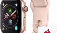 Apple Watch Series 4 (GPS + Cellular, 40mm) - Gold Aluminum Case with Pink Sand Sport Band with AppleCare+ Bundle
