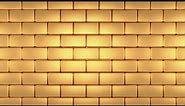 Shiny Golden Brick Wall Moving Slowly Minimal Simple Template 4K 60fps Wallpaper Background