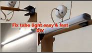 How to fix/install/fit a Philips led tube to a wall in your home |led tube light fitting clamp/clip