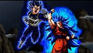 Goku Super Saiyan Blue 3 vs Vegeta Super Saiyan Blue Evolution