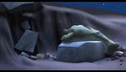 Ice Age 1: Sid Trying to Sleep on a Stone