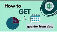 How to get the quarter from a date in Excel (Q4, Q1-2021, etc..)