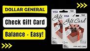How to Check Dollar General Gift Card Balance !