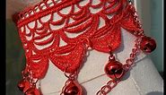 red gothic lacebell choker