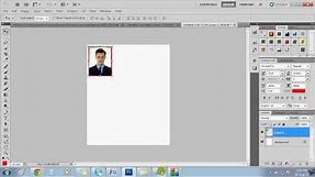 Photoshop tutorial create passport photo size Wallet size