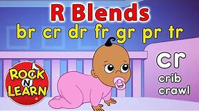 Beginning Consonant Blends with R | Learn to Read: br, cr, dr, fr, gr, pr, tr | Rock ’N Learn