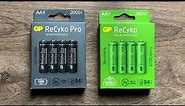 Unpacking. Test. Rechargeable Battery AA GP ReCyko series 2700, 2600 mAh. Pro Professional 2000