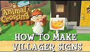 How To Make Signs For Your Villager's Homes!