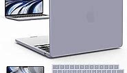 IBENZER Compatible with M2 2023 2022 MacBook Air 13 inch case, Model A2681, Hard Shell Case&Keyboard Cover&Screen Film for New M2 Mac Air 13.6 in with Touch ID, Lavender Gray, AT13-KK-LVGY+2