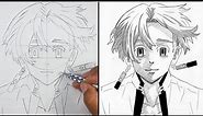 Anime Drawing | How to Draw Izana Kurokawa | Tokyo Revengers