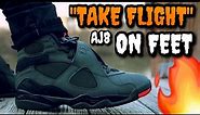 ALL HYPE!? "Take Flight" Air Jordan 8 ON FEET Review
