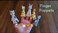 Finger puppets paper craft for kids | Easy way to make finger puppets using paper