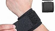 2 Pack Wrist Brace Adjustable Wrist Support Wrist Straps for Fitness Weightlifting, Tendonitis, Carpal Tunnel Arthritis, Wrist Wraps Wrist Pain Relief Highly Elastic (Black)