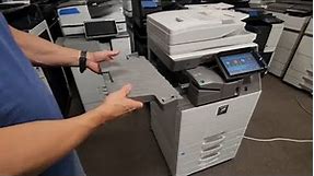 How To Install a Finisher Tray On a Sharp MX-4071 Copier.